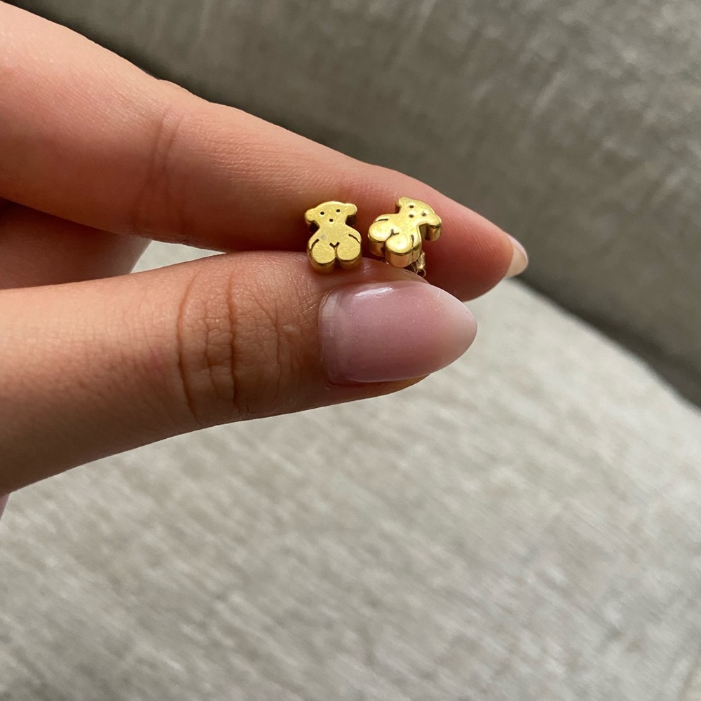 TOUS 18k yellow gold authentic earrings